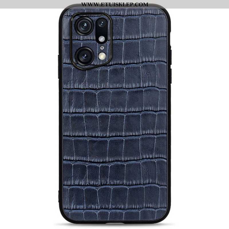 Etui do Oppo Find X5 Pro Oryginalna Skóra Krokodyla